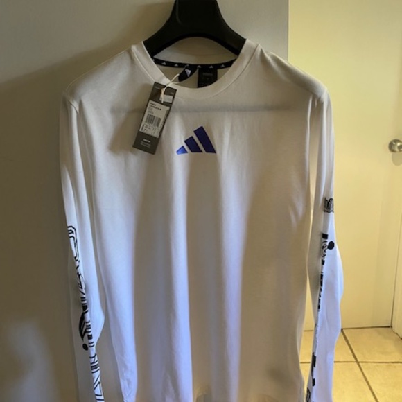 ADIDAS MENS 'GLOBAL' LONG SLEEVE TEE - Picture 1 of 6